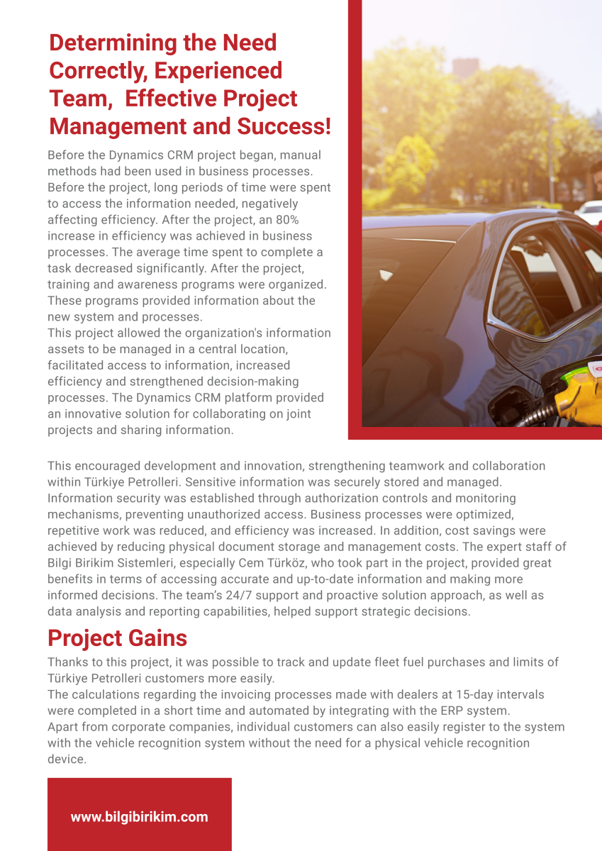 Dynamics 365 CRM with Turkish Petroleum Bilgi Birikim