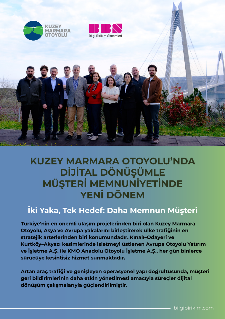 Kuzey Marmara Otoyolu'nda Dijital Dönüşüm